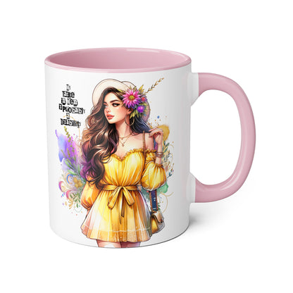 Funny Accent Mug - My Taste in Men is Probably a Disability Humor 11oz Cup