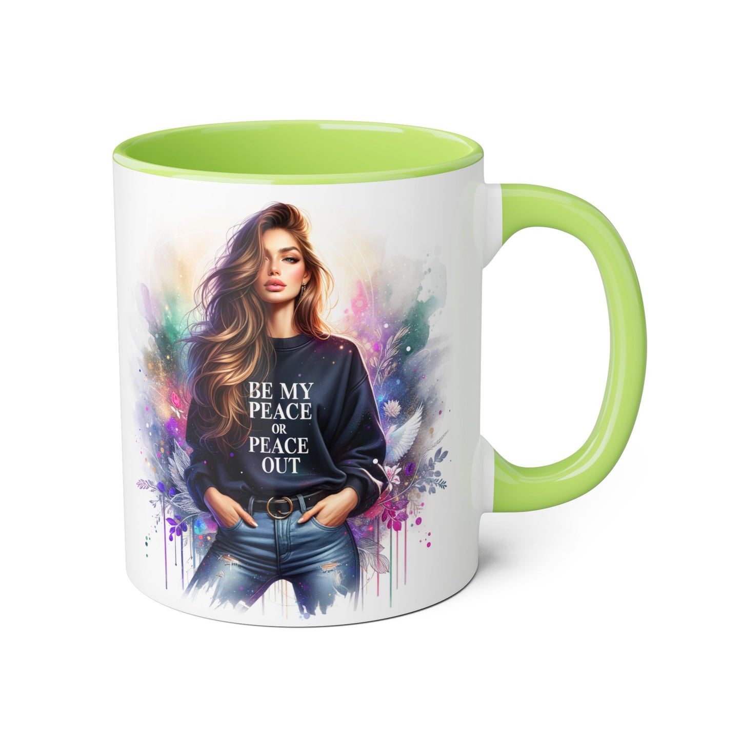 Be My Peace or Peace Out Accent 11oz Mug