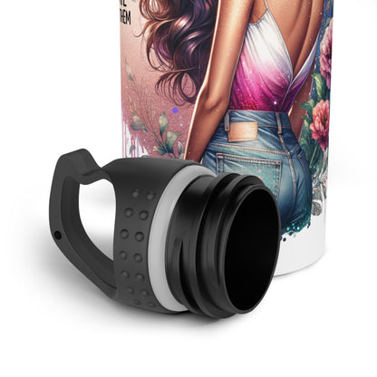 I Don't Make Mistakes, I Date Them Chic Stainless Steel Water Bottle, Floral Water Bottle, Eco-Friendly Bottle, Travel Water Bottle, Gift for Her