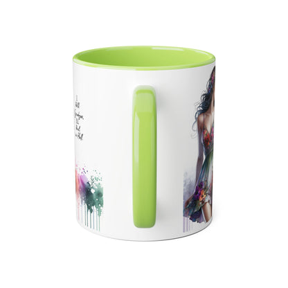 I Hold Grudges, I'll Heal in Hell Floral Art Accent Mug | Inspirational Gift for Her, Coffee Lover, Tea Time, Home Decor, Unique Birthday Present