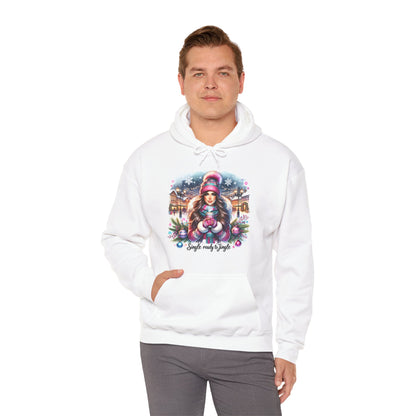 Christmas Hooded Unisex Sweatshirt - Single And Ready to Jingle