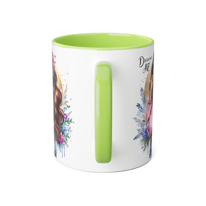 Empowered Diva Mug-Divorced AF, 11oz - Dreamy Floral Design, Perfect Gift for Divorced Friends, Birthday, Self-Care, Coffee Lovers