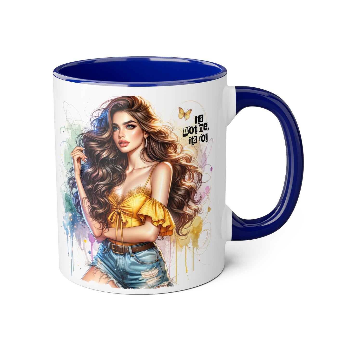 It's Not Me, It's You Humoristic Vibrant Accent Mug with Artistic Design, Perfect Gift for Coffee Lovers, Unique Home Decor, Personalized Beverage Cup, Cute Tea Mug