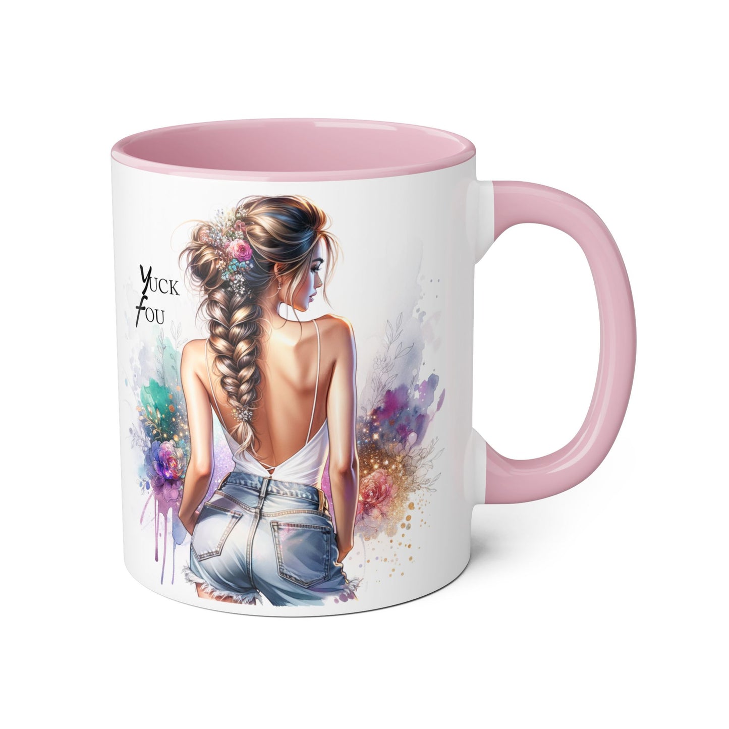 Yuck Fou Chic Coffee Mug, Stylish Drinkware, Gift for Friends, Art Mug, Inspirational Quote Mug, Unique Kitchen Decor, Fun Gift Idea