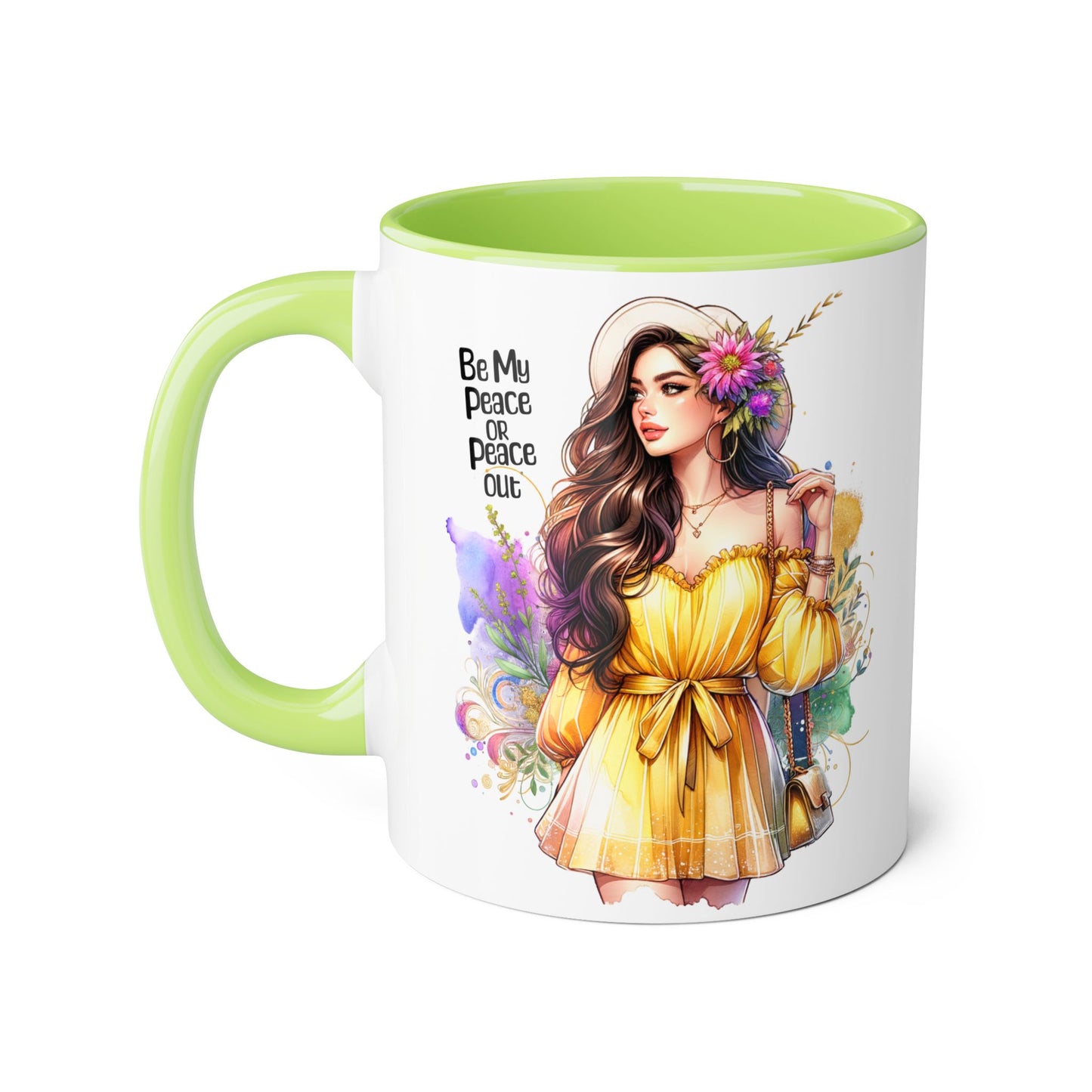 Mug - Be My Peace or Peace Out Accent Mug 11oz