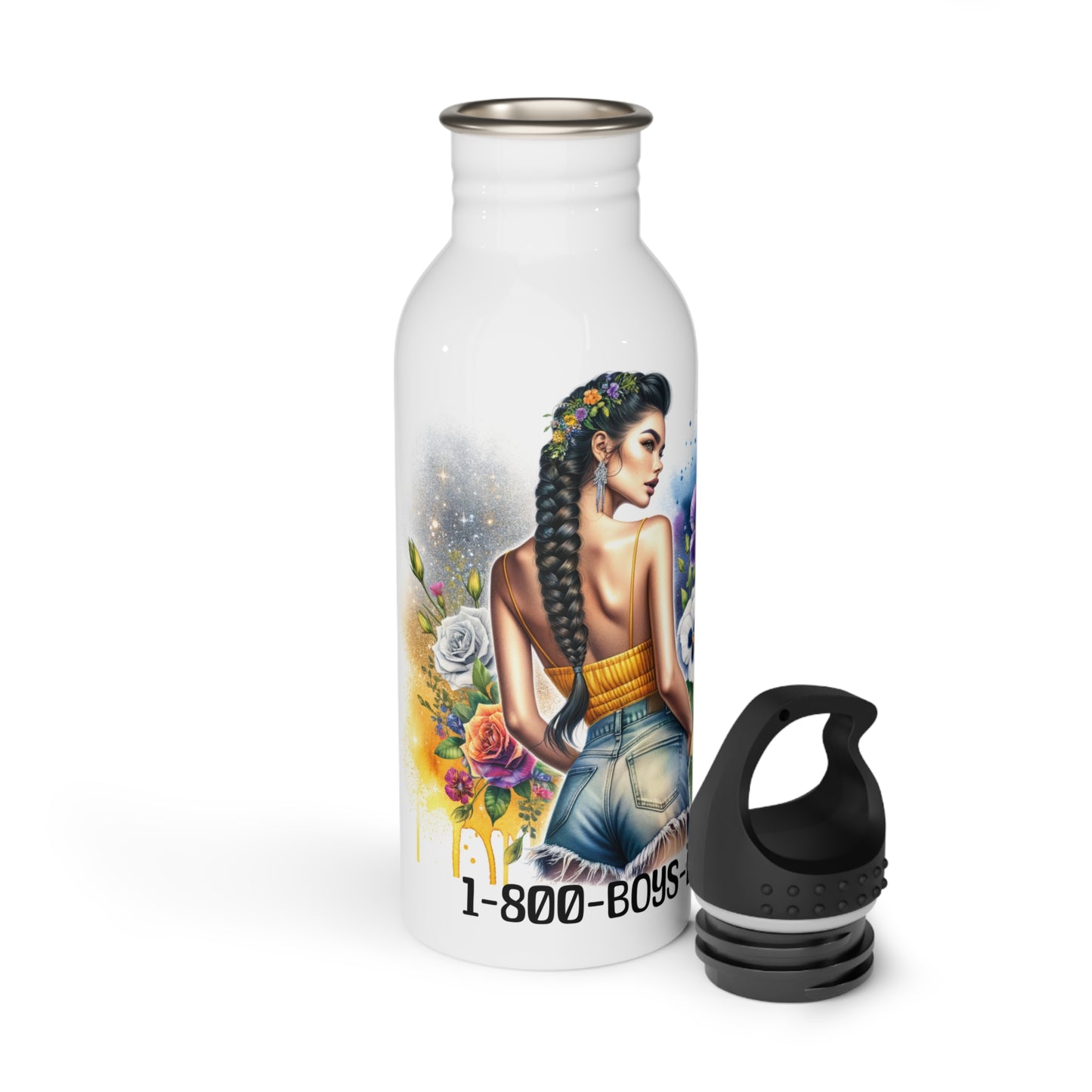 1-800-Boys-Lie Vibrant Floral Stainless Steel Water Bottle, Eco-Friendly Hydration, Gift for Her, Fitness Water Container, Trendy Drinkware, Summer [...]
