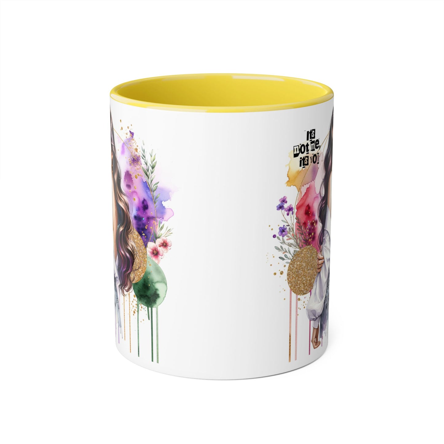 It's Not Me, It's You Humoristic Chic Accent Mugs - Artistic Coffee Cup for Trendsetters, Unique Gift for Her, Birthday Present, Inspirational Mug, Stylish Drinkware