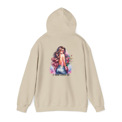 1-800-Boys-Lie Floral Art Hooded Sweatshirt, Cozy Unisex Hoodie, Everyday Wear, Gift for Her, Casual Style