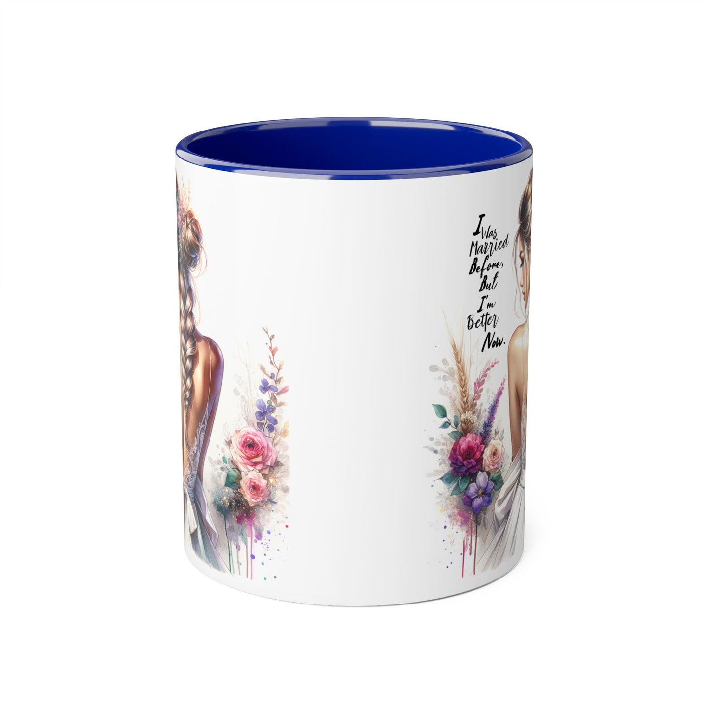 I Was Married Before But I'm Better Now Humoristic Chic Inspirational Accent Mugs, Motivational Gifts for Her, Flower Decor Coffee Cups, Unique Wedding or Bridal Shower Present, [...]