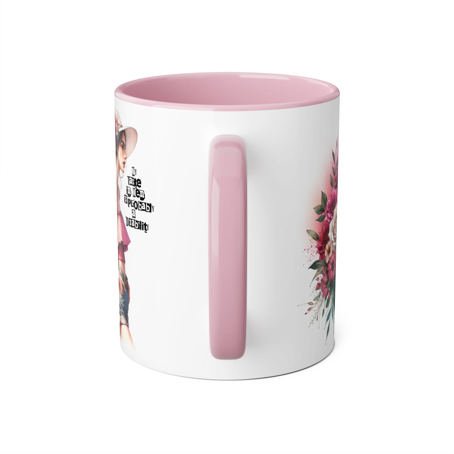 Funny Accent Mug - My Taste in Men is Probably a Disability Humor 11oz Cup