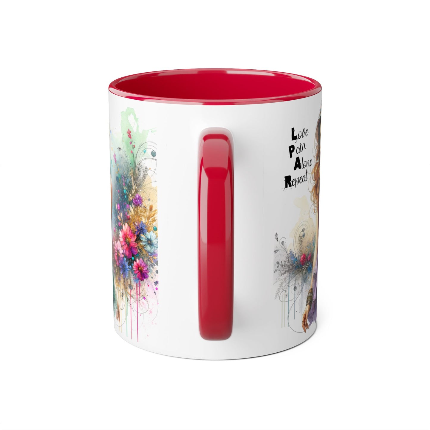 Whimsical Floral Accent Mugs, 11oz - Perfect for Coffee Lovers, Gift for Her, Home Decor, Birthday, Mother's Day