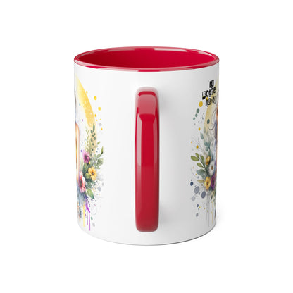 It's Not Me, It's You Humoristic Vibrant Floral Accent Mug, 11oz Coffee Cup, Mother's Day Gift, Boho Chic, Cozy Home Decor, Artist Designed Drinkware