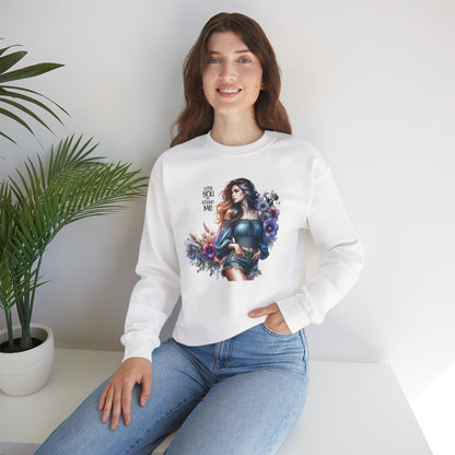 Lost You And Found Me Whimsical Floral Crewneck Sweatshirt | 'Until You Came to Me' Quote | Cozy Gift for Her, Floral Sweatshirt, Relaxed Style, Casual Wear