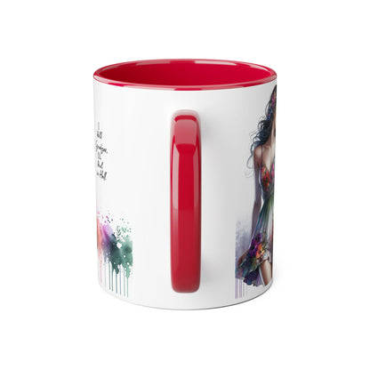 I Hold Grudges, I'll Heal in Hell Floral Art Accent Mug | Inspirational Gift for Her, Coffee Lover, Tea Time, Home Decor, Unique Birthday Present