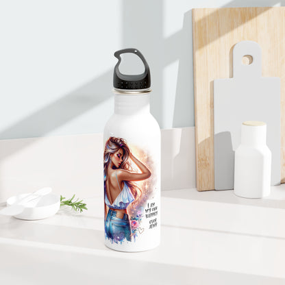 Chic Stainless Steel Water Bottle - "I Am My Own Happily Ever After" Design