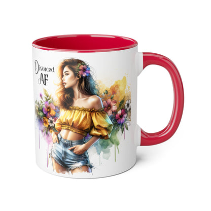 Empowering Divorced AF Accent Mug | Inspirational Coffee Cup for Fostering Positivity, Self-Care, Gifts for Newly Divorced, [...]