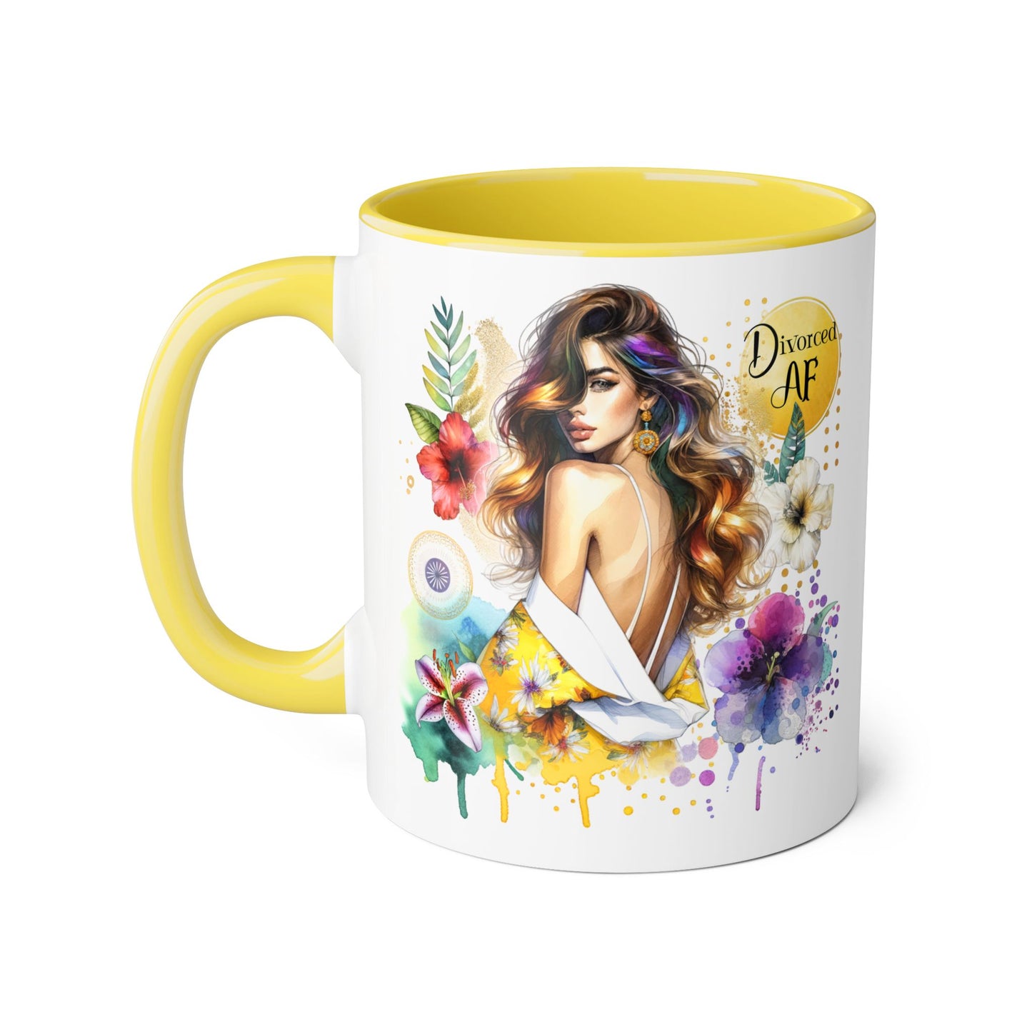 Vibrant Floral Accent Mug for Dreamers, Unique Coffee Cup, Gift for Her, Inspirational Beverage Mug, Boho Style Drinkware