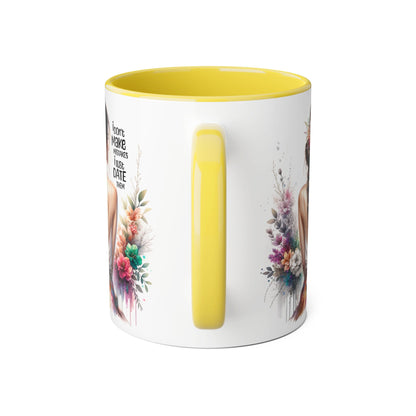 I Don't Make Mistakes, I Date Them Floral Art Accent Mug, Inspirational Coffee Cup, Gift for Moms, Home Decor, Unique Tea Mug, Personal Touch Gift