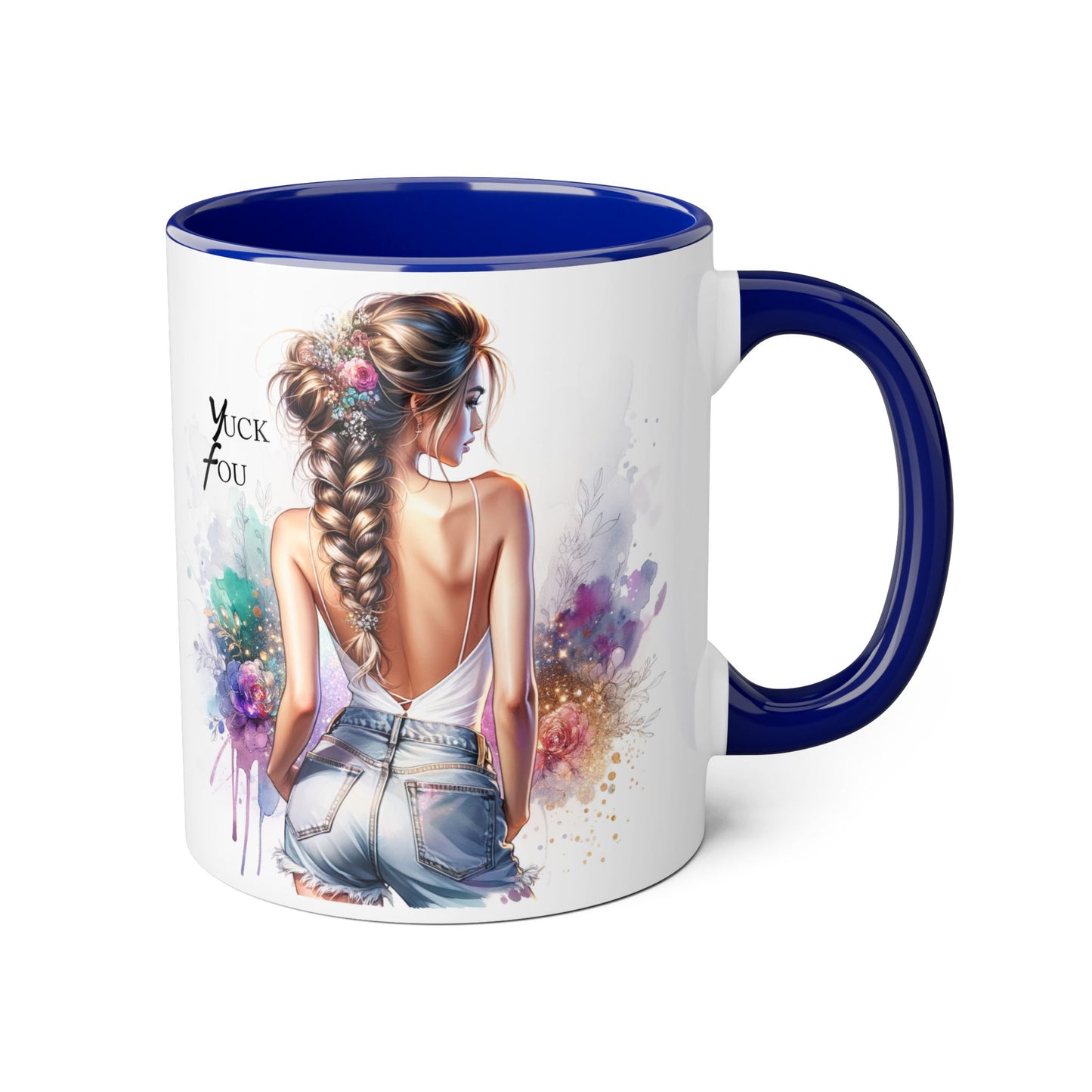 Yuck Fou Chic Coffee Mug, Stylish Drinkware, Gift for Friends, Art Mug, Inspirational Quote Mug, Unique Kitchen Decor, Fun Gift Idea