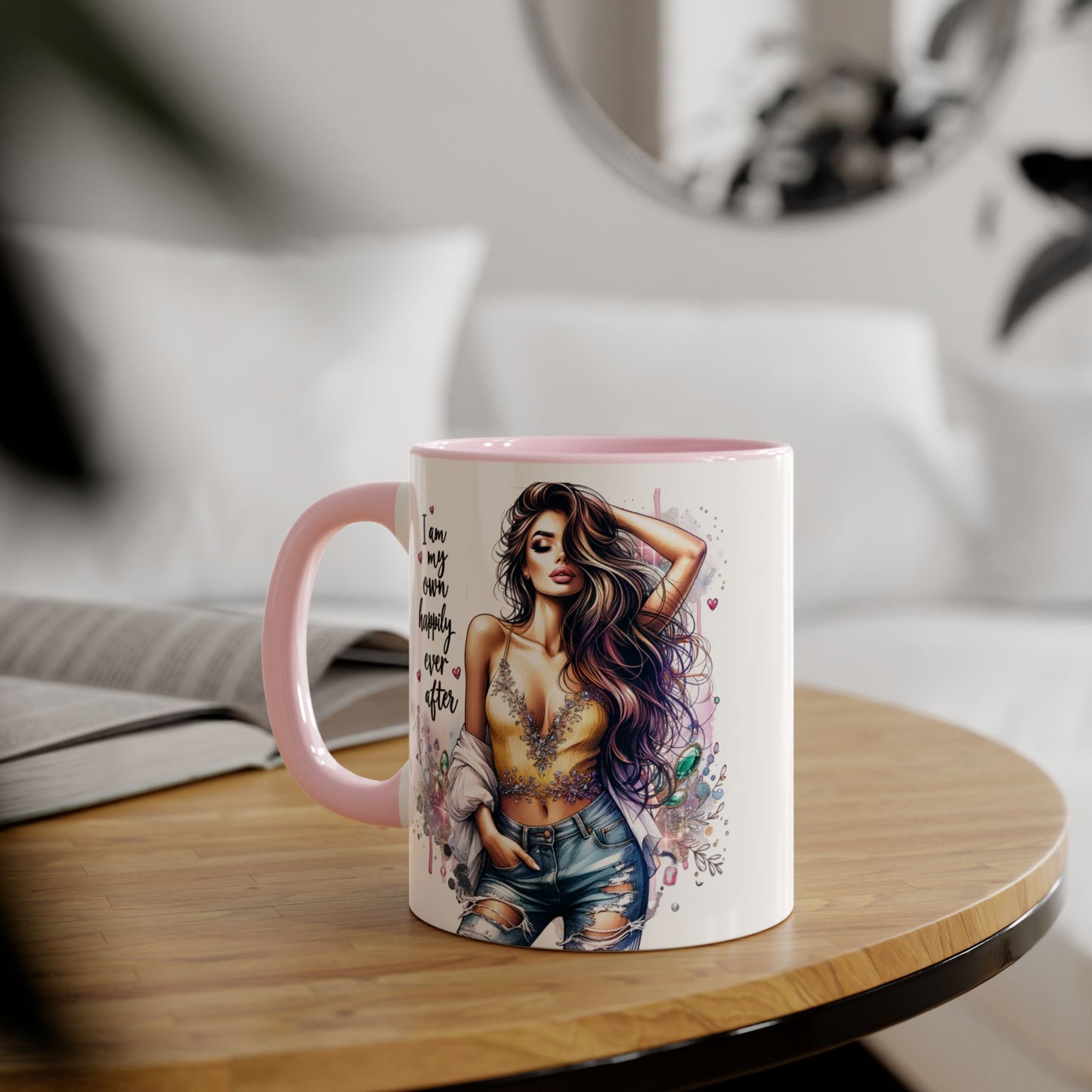 Inspirational Accent Mug - "I Am My Own Happily Ever After" 11oz Coffee Cup