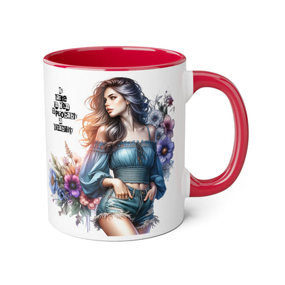 Funny Accent Mug - My Taste in Men is Probably a Disability Humor 11oz Cup