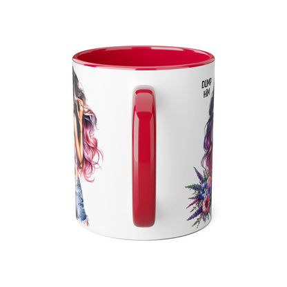 Chic Statement Mug: Dump Him Floral Accent Mug, Custom Coffee Cup, Gift for Her, Inspirational Mug, Trendy Tea Mug