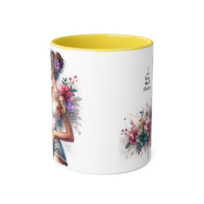 I Can Buy Myself Flowers Boho Floral Accent Mug – Perfect for Garden Lovers, Flower Enthusiasts, Gift for Birthdays, Mother's Day, Tea Lover