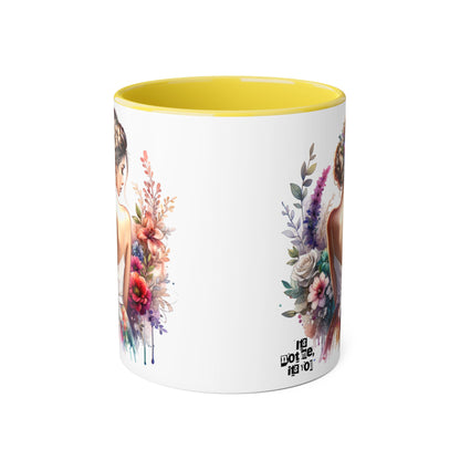 It's Not Me, It's You Humoristic Floral Accent Mug, 11oz - Artistic Coffee Cup for Women, Gift for Her, Birthday Present, Home Decor, Unique Tea Mug