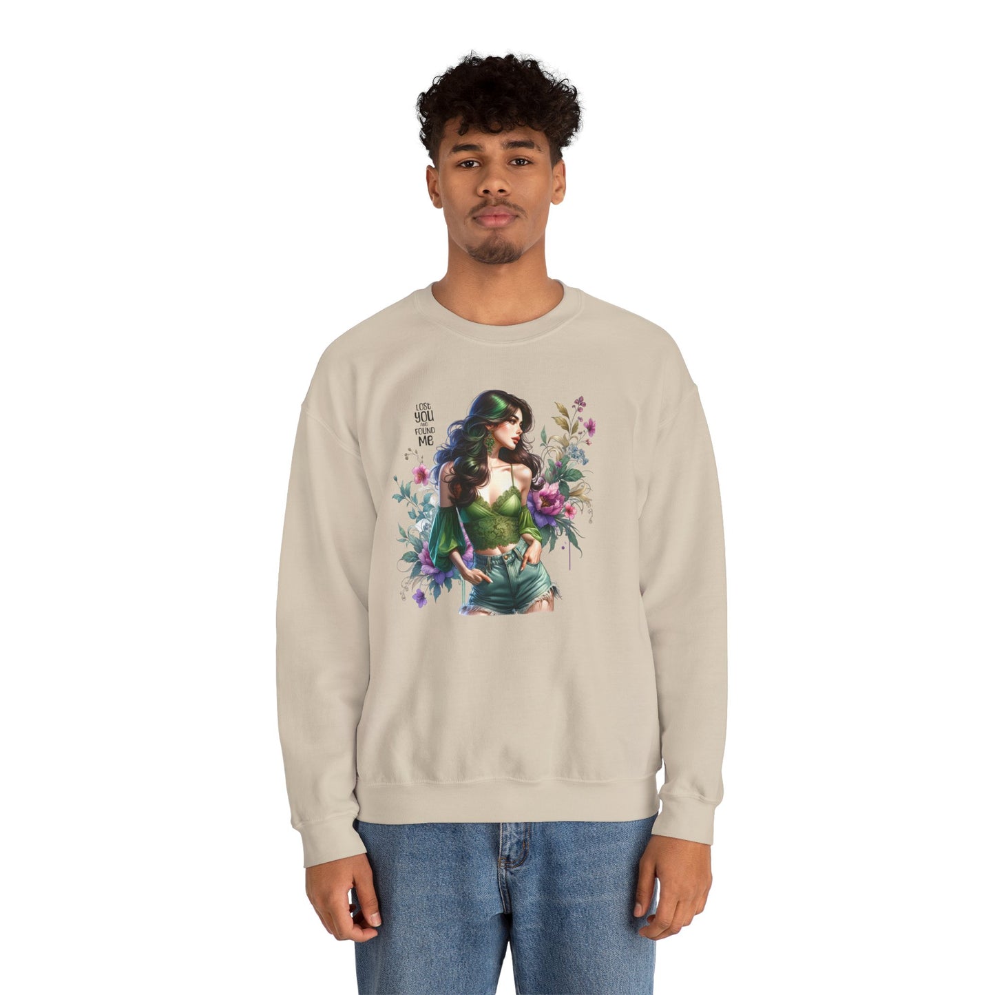 Lost You And Found Me Bohemian Floral Sweatshirt: Perfect for Cozy Days, Gift for Her, Casual Wear, Spring Fashion, Friendship Gift