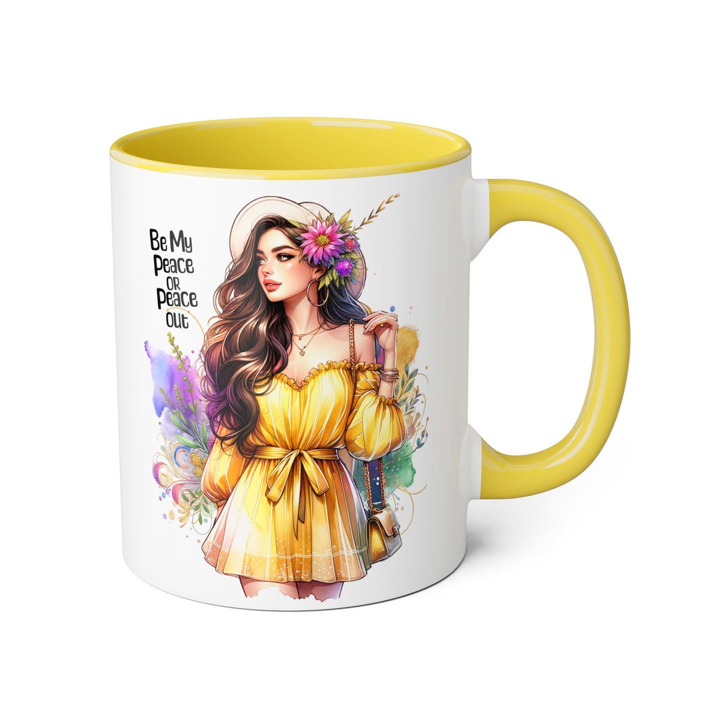 Mug - Be My Peace or Peace Out Accent Mug 11oz