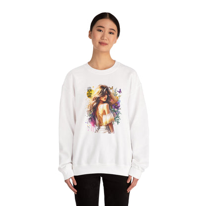 Lost You And Found Me Bohemian-Themed Crewneck Sweatshirt with Floral Design, Cozy Casual Wear, Gift for Her, Everyday Comfort, Family Gatherings, Spring Fashion