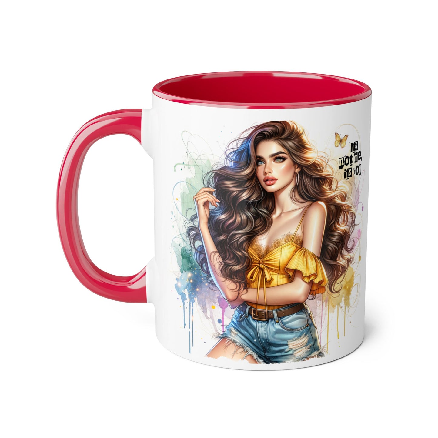 It's Not Me, It's You Humoristic Vibrant Accent Mug with Artistic Design, Perfect Gift for Coffee Lovers, Unique Home Decor, Personalized Beverage Cup, Cute Tea Mug