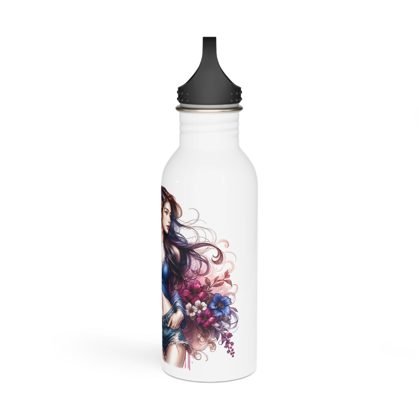 I Am My Own Happily Ever After Floral Stainless Steel Water Bottle | Eco-Friendly Hydration, Nature Lover Gift, Travel Bottle, Workout Accessory, Reusable Water Jug