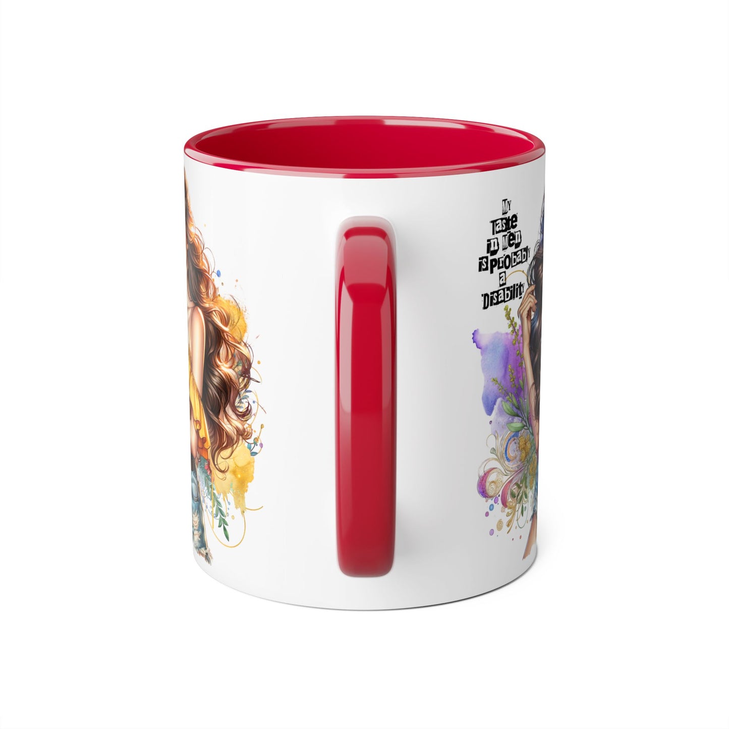 Funny Accent Mug - My Taste in Men is Probably a Disability Humor 11oz Cup
