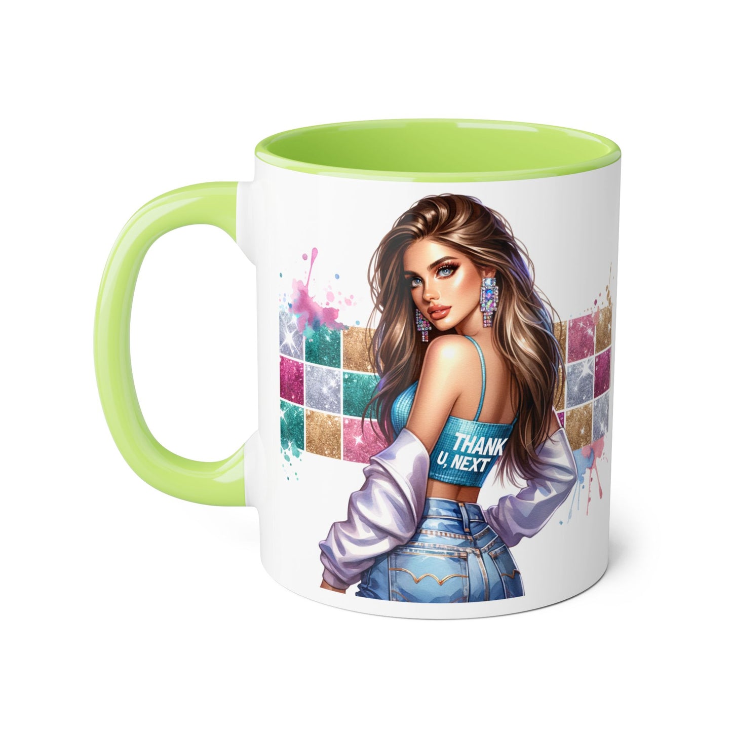 Thank U, Next Chic Coffee Mug, Trendy Drinkware, Stylish Gift for Her, Art-Inspired Accent Mug, Perfect for Birthdays, Home Decor, Coffee Lover