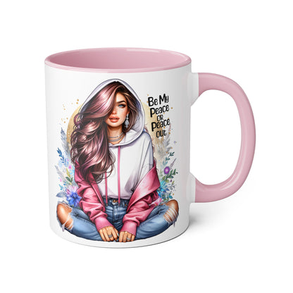 Be My Peace or Peace Out Accent Mug