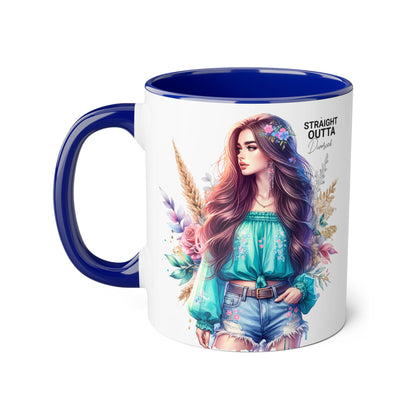 Straight Outta Divorced Humoristic Vibrant Floral Accent Mug, Straight Outta Design, Gift for Coffee Lovers, Boho Home Decor, Ideal for Birthdays, Celebrations, Enjoy [...]