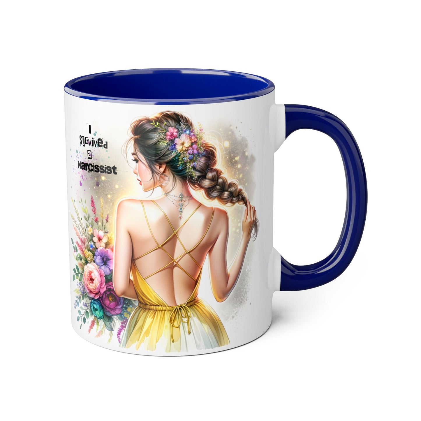 Floral Inspirational Mug, Gift for Friends, Self-Love Motivational Coffee Cup, Women's Empowerment, Birthday Present