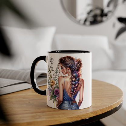 I Was Married Before But I'm Better Now Beautiful Floral Accent Mug - Inspirational Coffee Cup, Gift for Her, Home Decor, Tea Lover, Mother's Day, Birthday