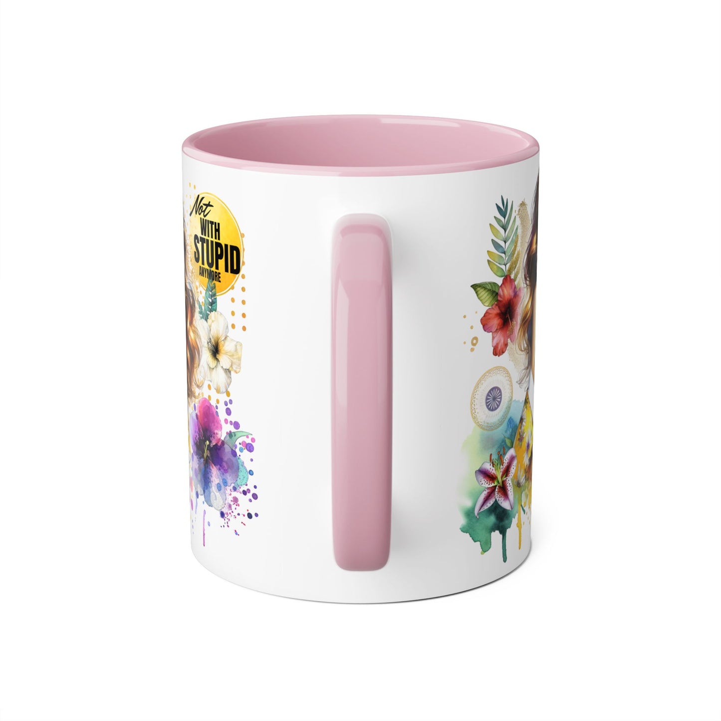 Not With Stupid Anymore Humoristic 11oz Accent Mug