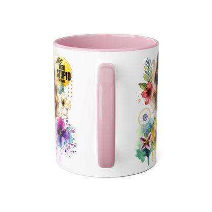 Not With Stupid Anymore Humoristic 11oz Accent Mug