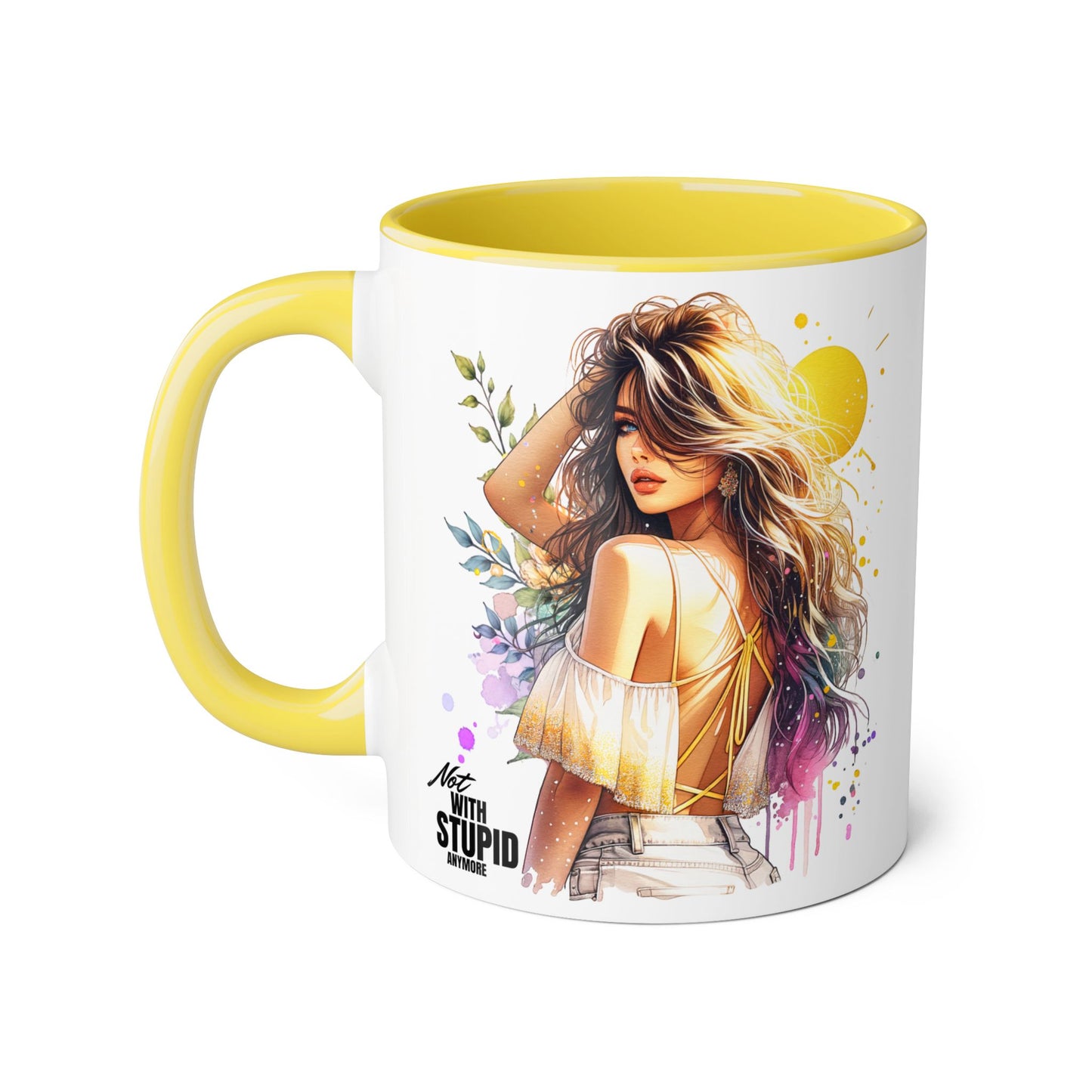 Mug - Not With Stupid Anymore Humoristic 11oz Accent Mug