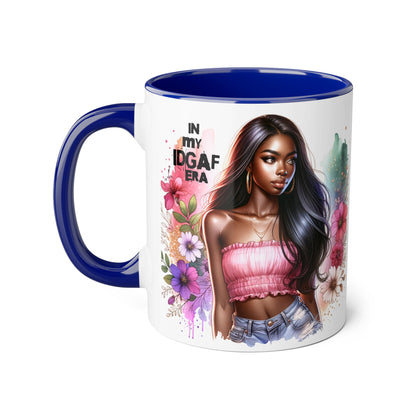 Empowering IDGAF Era Mug | Bold Coffee Cup | Inspirational Gift | Floral Art | Self-Love Statement