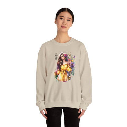 Lost You And Found Me Floral Art Crewneck Sweatshirt, Cozy Unisex Sweater, Gift for Her, Spring Fashion, Inspirational Apparel