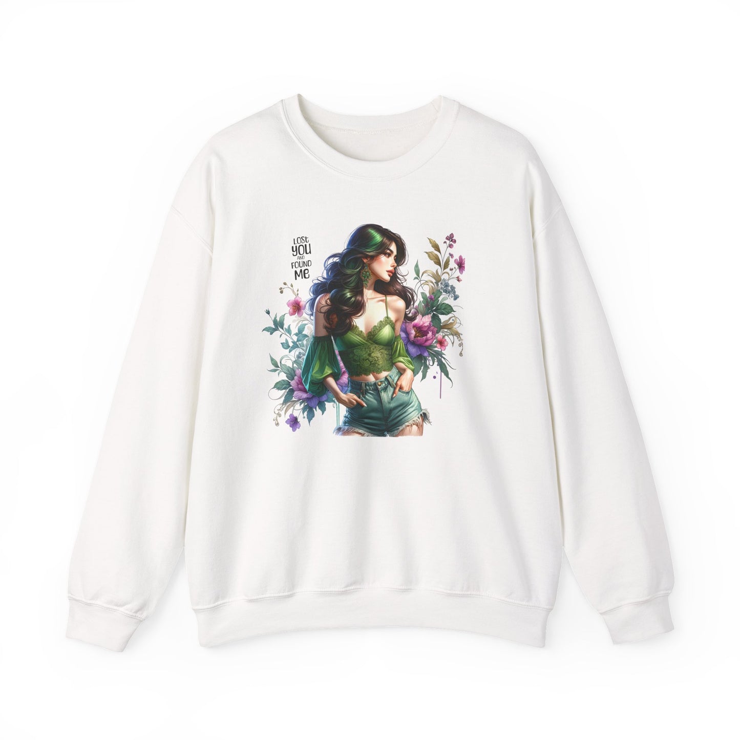 Lost You And Found Me Bohemian Floral Sweatshirt: Perfect for Cozy Days, Gift for Her, Casual Wear, Spring Fashion, Friendship Gift
