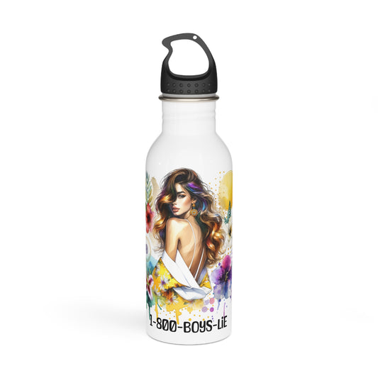 1-800-Boys-Lie Floral Water Bottle with Chic Design, Perfect for Fitness, Gift Ideas, Eco-Friendly Hydration, Personal Water Container, Stylish Drinkware