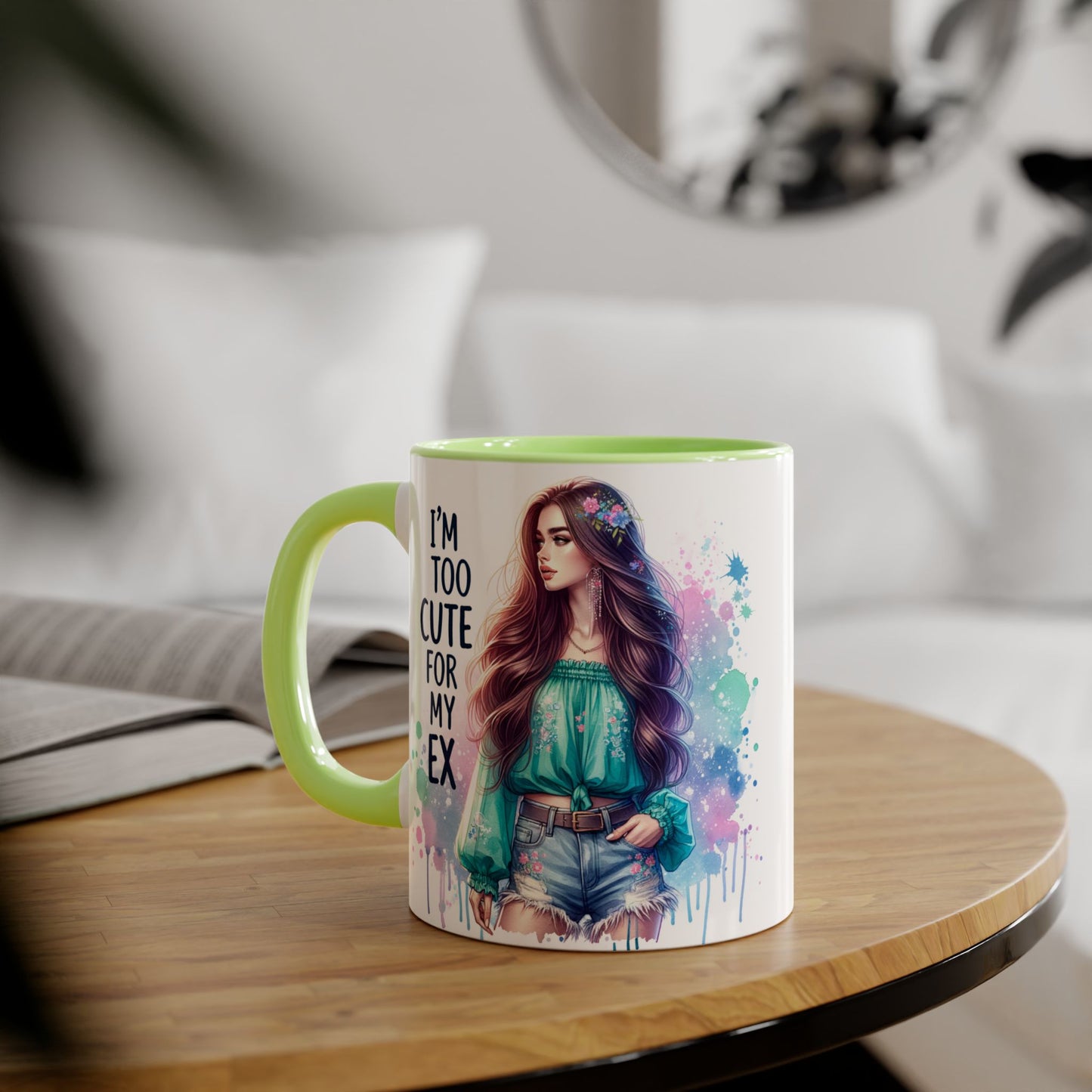 I'm Too Cute For My Ex Mug | Fun Coffee Mug | Accent Mug | Gift for Her | Cute Gift Idea | Sassy Humor Mug | 11oz