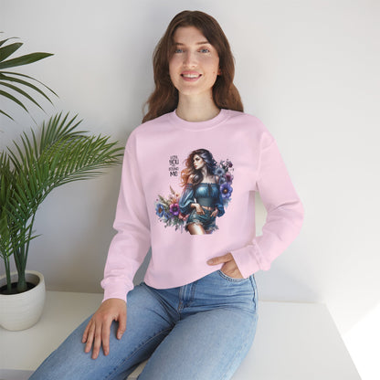 Lost You And Found Me Whimsical Floral Crewneck Sweatshirt | 'Until You Came to Me' Quote | Cozy Gift for Her, Floral Sweatshirt, Relaxed Style, Casual Wear