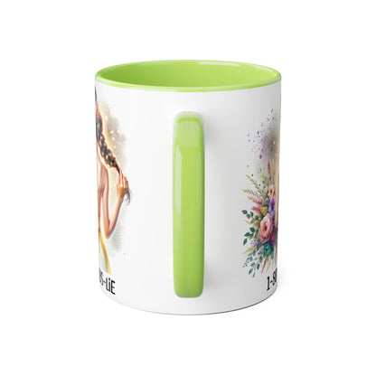 1-800-BOYS-LIE Chic Floral Accent Mug, Artistic Coffee Cup, Gift for Her, Inspirational Tea Mug, Floral Design Drinkware, Home Decor
