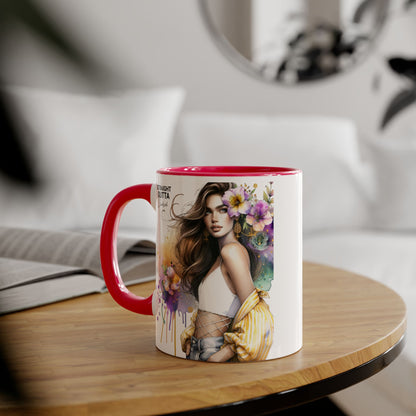 Straight Outta Divorced Humoristic Chic Floral Art Mug - Stylish Coffee Cup for Home or Office, Perfect Gift for Birthdays, Mother’s Day, or Coffee Lovers